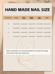 10 件渐变色法式杏仁形透明花卉手工按压式假指甲，高端，可重复使用，适合户外、工作、日常佩戴，配有迷你指甲抛光器