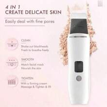 Spatule faciale à vibration Grattoir à peau Épurateur à ultrasons EMS Retrait de boutons et de points noirs Ion Masseuse faciale à cavitation Nettoyant
