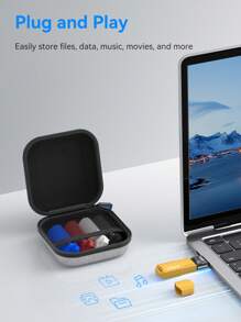 USB 2.0 Flash Drive With Storage Bag And Adapter 7pcs Combination Kit 64GB 32GB 16GB 8GB 4GB USB Memory Stick Multi-Color U Stick (Black Red Yellow White Blue Five Colors)