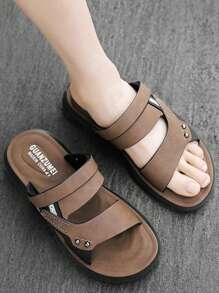 Men's Summer New 2-Way Sandals And Slippers - Khaki - View 5