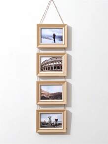 1 件创意壁挂连接装饰相框带绳，5 英寸 4 片组合，适用于卧室、客厅、走廊 - 彩色 - 查看 18