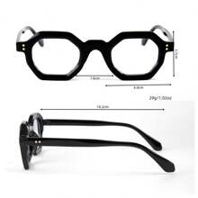 Unisex Fashion Plain Glass Casual Glasses, Suitable For Office, Parties, Daily Use, Computer & Phone Eye Protection
