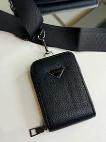 Women's Crossbody Shoulder Bag With Nylon Strap And Mini Purse