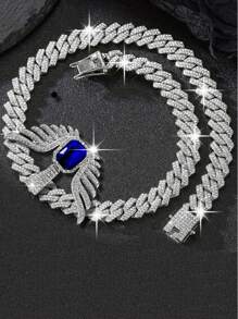 مجموعة هدايا تشمل: قلادة بسحاب ذو أجنحة ملاك ، سوار ، قلادة و ساعة رجالية ، محتواة في علبة هدايا فاخرة، مناسبة للاستخدام اليومي كهدية للرجال