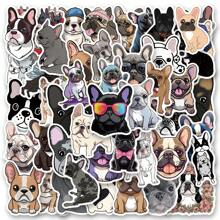 50Pcs French Bulldog Stickers Vinyl Stickers Scrapbook, Journaling, Laptop, Bumper, Skateboard, Water Bottles, Computer, Phone, Cartoon, Hard Hat, Car Stickers
