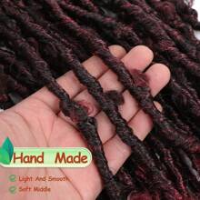 14Inch Butterfly Locs Soft Distressed Faux Locs Crochet Hair Wigs Crochet Braids Synthetic Hair Extensions Suitable For All Holidays