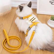Dog Leash,Bee Pattern Harness For Cats And Small Dogs, Pet Supplies - Yellow - View 10