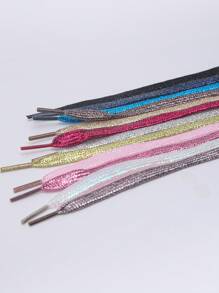 1 Pair Round Black Shoelaces Suitable For Casual Shoes, Sports Shoes, Canvas Shoes, Basketball Shoes, Outdoor Shoes - Multicolor - View 4