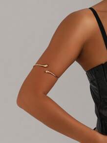 1 件时尚夸张开口可调节手镯袖口手镯，奢华风格和多功能配饰