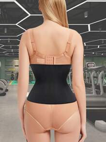 1pc Is A Shaping, Sweat Wicking, And Body Shaping Waist Belt Designed Specifically For Women. It Is A Women's Sealed Waist Sports Corset With Zippers And Buckles, And Is A Comprehensive Abdominal Fat Waist Trainer | Abdominal Compression And Shaping | Effective Abdominal Wrapping And Sweatband, Accelerating Fat Burning And Doubling Sweating - Black - View 6