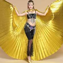 Belly Dance Wings Of Isis With Stick Adult Belly Dance Costume Angel Wings Halloween Carnival Stage Wings Performance - Multicolor - View 2
