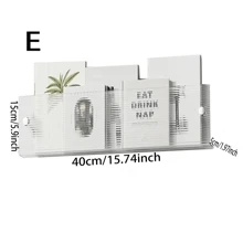 1pc Acrylic Magazine Rack Wall-Mounted Bookshelf, Document Storage Rack, Brochure Display Shelf Suitable For Waiting Room, Living Room, Office, Home - Transparent - View 12