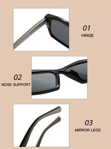 1 pieza Gafas de moda multifuncionales con montura de policarbonato en estilo clásico, casual y retro, adecuadas para exterior, trayectos, todas las estaciones, conducción, pesca, deportes, fotografía callejera y pasarela, unisex