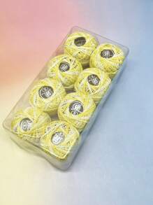 1 Box Of 6pcs/8pcs/12pcs Yellow Tone Hand-Embroidered Thread, Suitable For Cross-Stitch, Crochet, DIY Crafts - Multicolor - View 2