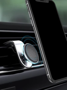 磁性汽車出風口手機支架 - 銀色 - 查看 6