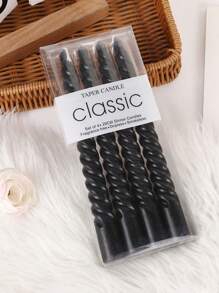 4 piezas de velas en espiral de colores 2025 nuevas (longitud 20cm/7.87in), velas en espiral de color rosa intenso para la decoración del hogar en días festivos, velas retorcidas sin perfume y sin goteo para fiestas, cenas, bodas, San Valentín (rojo/blanco/negro/verde/rosa), regalos, decoración del hogar, Pascua, velas decorativas de cumpleaños, decoración de velas para fiestas, velas para la decoración de mesas de restaurantes/cocinas, Día del Padre, Día de la Madre