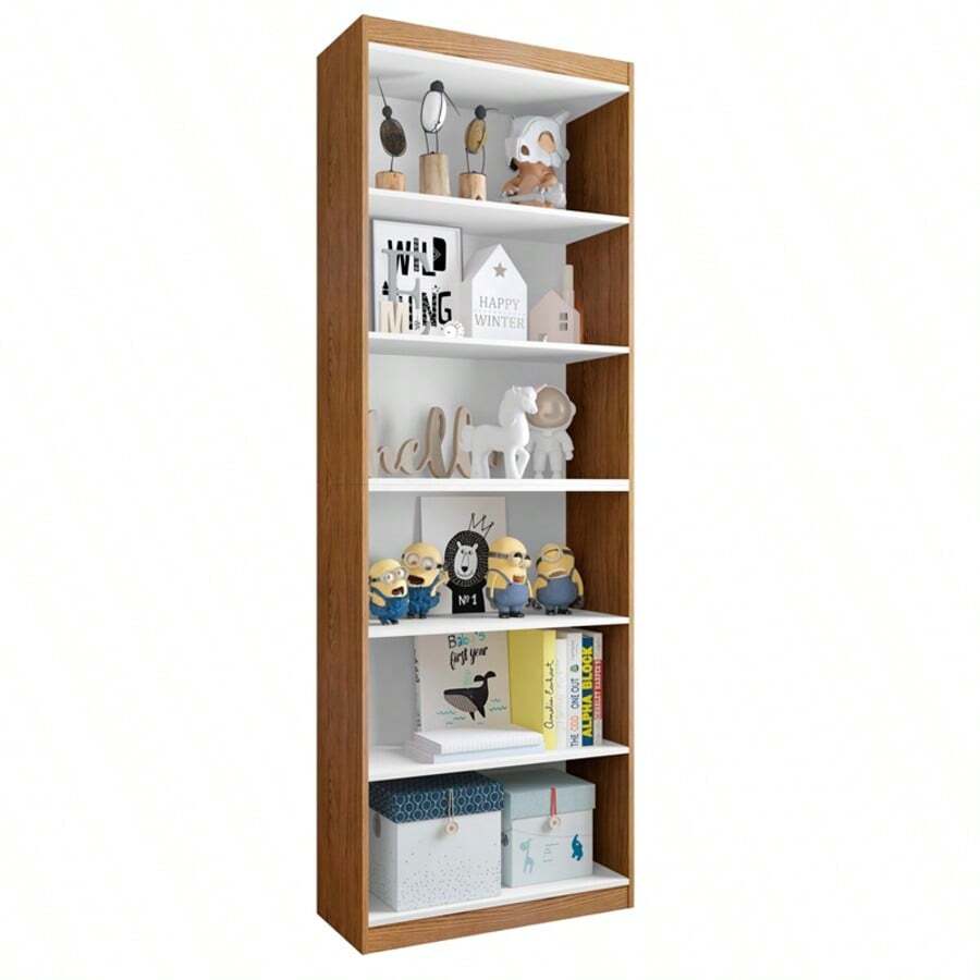 House Furniture Stores Gold Bookcase Bedroom Office Shelf 2 Gold Modules - Rust Brown - View 1