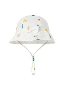 1 件 [1-2 岁] 婴儿亲肤柔软渔夫帽，幼儿可爱蝴蝶结设计太阳帽，多种颜色可选，吸湿排汗，防晒，防风，适合日常休闲穿着和户外使用 - 1PC - 查看 12