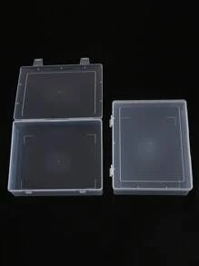 30pcs/Set 5.5cm Small Square PP Transparent Plastic Storage Boxes, Suitable For Storing Jewelry, Cosmetics, Nail Art, DIY Crafts And Other Small Items