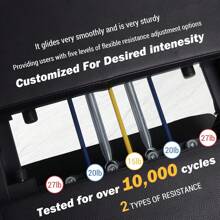 CuisinSmart Foldable Pilates Equipment For Home Workouts,Pilates Reformer Machine With Jump Board For Home And Gym,Women Gift - Plus Black with Springs,Cords - 查看 8