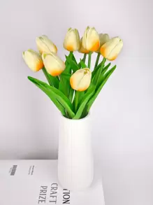 人造郁金香花饰，家居装饰配件，Ins 风格客厅卧室装饰，适合家居、婚礼、节日装饰 - 香檳色 - 查看 4