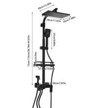 YUNRUX Rain Shower Shower Set Shower System Hand Shower And Head Shower Shower Set Shower Black - Black - View 2