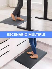 Tapete Antifatiga Cocina Hogar Oficina Impermeable 70x44 Cm - Negro - Ver 6