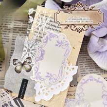 1PC/4PCS Embossed Sticky Note Handbill Three-Dimensional Collage Decorative Retro Material Paper