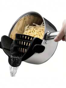 1pc,Adjustable Silicone Pot & Pasta Strainer - Clip-On Kitchen Colander For Easy Food Prep - Multicolor - View 13