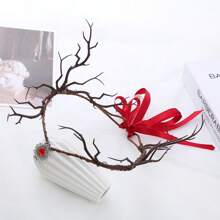 Handmade Gothic Wreath Flower Crown, Casual Bohemian Party Polyester Flower Crown, Suitable For Christmas, All Season