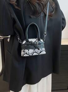 2025 新款欧美时尚蛇皮复古女士手提包和单肩包 - 彩色 - 查看 5