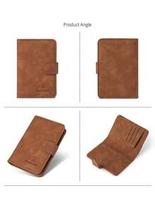 PU Leather Passport Cover RFID Anti-Theft Passport Holder With Multiple Card Slots, Airline Ticket & ID Card Pouch, Travel Accessories Travel Essentials Travel Must Haves Holiday Essentials Holiday Travel Bag - Multicolor - View 7