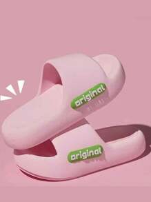 Men's Casual Slippers, Soft & Comfortable, Fashionable & Versatile, Black Minimalist Flat Style, EVA Non-Slip Breathable Odor Resistant Material, Suitable For Bathroom And Indoor Wear, Unisex (Suggest Ordering One Size Up For Best Fit)