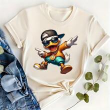 1 件/2 件/4 件 Crazy Duck 创意热转印贴纸 - 休闲风格，可机洗，专业干洗，适用于 T 恤、牛仔裤、连帽衫、枕头、手提包、艺术礼品 - 彩色 - 查看 7