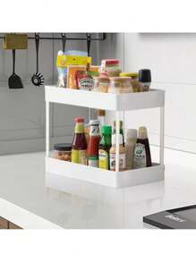 Crockery Cabinet & Kitchen Storage, Storage Racks - White - View 4