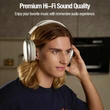 Active Noise Cancelling Headphones Wireless Headphones, Rich Bass, Clear Calls, Suitable For Office, Travel, Gaming, Outing, Sports Headphones, Compatible With All IOS/Android