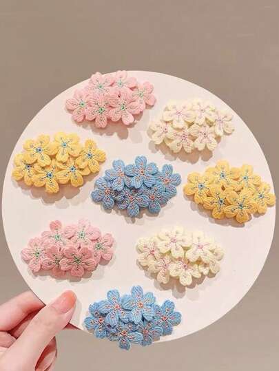 New Spring/Summer Floral Embroidered BB Clip Versatile Side-Swept Bangs Hair Clip, Elegant Flower Hairpin Suitable For Daily, Beach, Date,Fall,Hair,Hair Accessories,Accessories,Hair Accessories For Women,Travel,Hair Accessories,Accessories Women,Hair Accessory,Hair Accessories Women,Hair Tools,Hair Stuff,Stuff,Beauty Accessories,Gifts,Travel,Gifts For Women,Hair Stuff,Stocking Stuffers