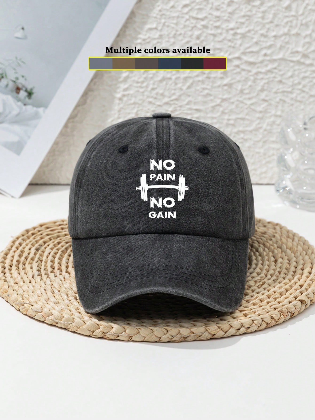 1 قبعة رياضية خارجية كاجوال للرجال بطبعة أوزان كبا...