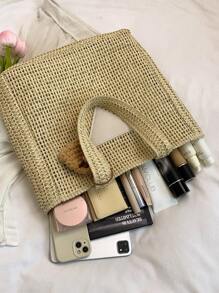 Hand-Woven Bags, Women's New Popular Beach Vacation Shoulder Bags, Large Capacity Tote Bags, Straw Bags