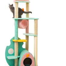 Cat Climbing Tree, Sisal Cat Scratching Post, Large Cat Activity Tower, Pet Supplies & Toys