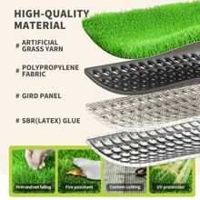 1 Set Artificial Grass Lawn Carpet, Dog Grass Mat With Drainage Holes And Replacement Artificial Grass Turf, Comes With Hook Remover U-Pegs And Spacers, Dog Potty Training Cleaning Mat, Easy To Clean, No Mess, PRT Backing, Pet Friendly Material, Decorative Garden Landscape Artificial Grass, Outdoor Faux Green Grass Mat, Grass For Indoor Outdoor Balcony Backyard Patio Gate Pool Deck Dogs And Cats - Multicolor - View 3