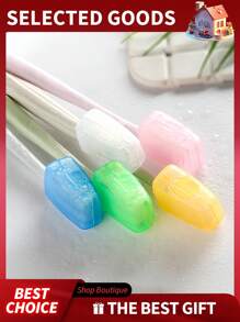 10pcs Toothbrush Head Protective Cover,Portable Toothbrush Case - Toothbrush Head Protective Cover For Travel, Compact Toothbrush Holder, Transparent Toothbrush Travel Casebathroom Decor Summer Back To School