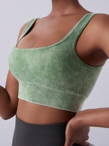 1 pièce Soutien-gorge de sport sans couture pour femmes, vêtements de sport de yoga, débardeur de fitness pour la course