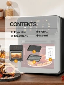 RAF 9.5Quarts Food Essentials And Family Helpers Smart Air Fryer Oil-Free Electric Fryer Household Electric Oven Kitchen Toaster Multifunctional Microwave Fans Oven Smart Assistant Enjoy Life Kitchen Appliance Cooking Electric Touch Screen 10-In-1 Function
