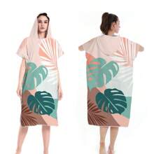 Toalha de Praia Multifuncional de Secagem Rápida e Livre de Areia, Poncho de Surf com Capuz Compacto para Adultos Homens e Mulheres, Roupa de Mergulho com Mangas Ajustáveis para Surf, Natação, Banho, Casamento, Decoração de Casa e Banheiro, Volta às Aulas