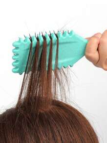 1 件梳子，适用于卷发的新型卷发梳，是完美的情人节礼物，具有按摩功能，可用于干发和湿发，使头发顺滑无结，小巧方便，易于携带，家居必需品身体护理工具