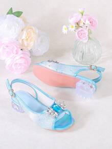 1 Pair Girls' Fashion High Heel Sandals, Suitable For Summer