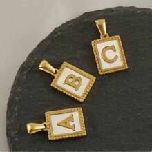 1pc Stainless Steel English Letter Pendant Personalized Mix Ins Style Commuter Necklace Pendant For Men And Women