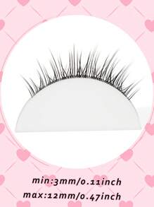 7 Pairs 3D Natural Looking Cluster False Eyelashes, Short Stalk Transparent Lashes With Manga Eye Effect For Cartoon Style Eye Makeup - Spiky Manga Lashes - View 8