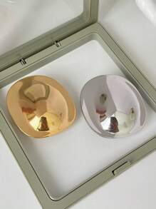 Retro Metal Brooch, Cool Style, Retro Fashion Style, Big Gold Nugget, Round Cake, Chest Flower Accessory - Multicolor - View 4